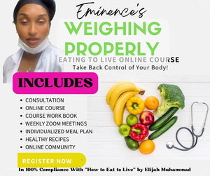 Eminences Weighing Properly Eating to Live Course
