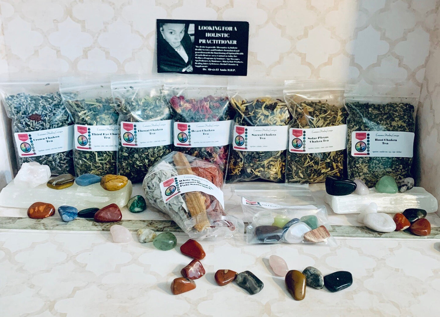 Sampler  Charged Chakra Tea And Sage Set